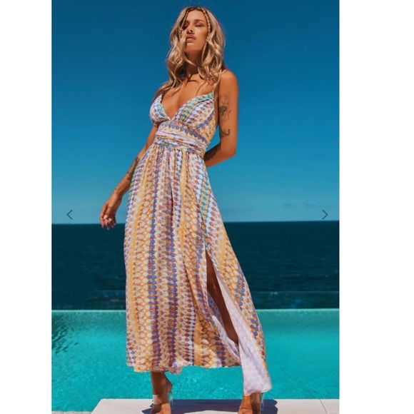 Sage + Paige Keepsake Maxi Dress New Southwestern Western Boho Print - Picture 5 of 8